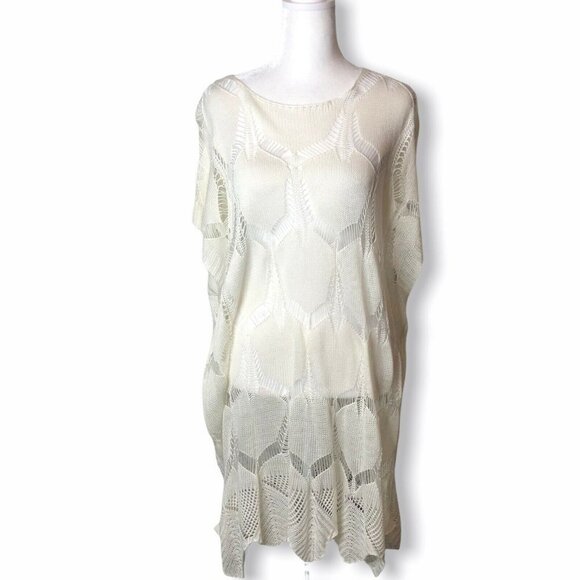 NWT Arianna by Howards Tunic One Size Knit Scallop - Picture 1 of 10